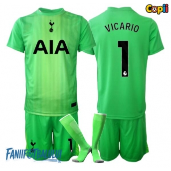 Tottenham Hotspur Guglielmo Vicario #1 Portarii Echipament de Fotbal Replică 2025-26 Copii Acasa (+ Șorturi)